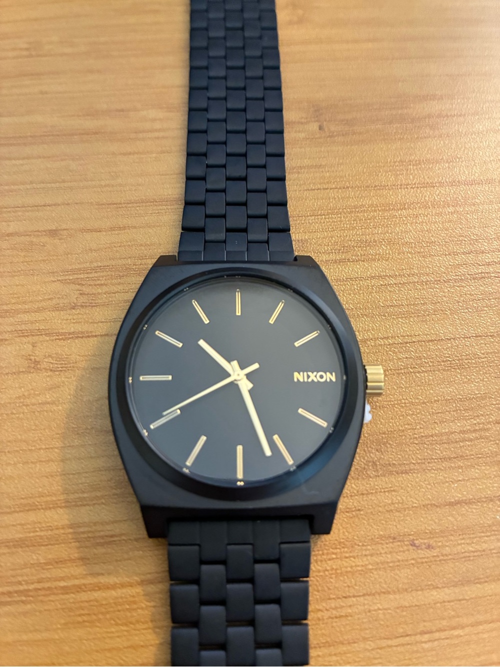 Nixon Time Teller Watch | Matte Black w/ Gold Accents | New